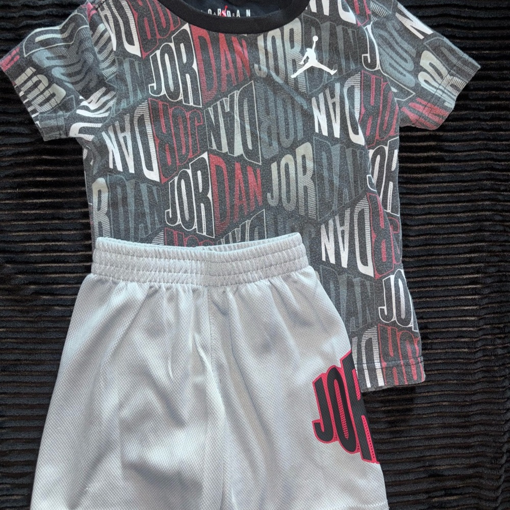 Jordan Multicolor Graphic Tee and Shorts Set
